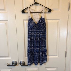Elephant print dress (navy combo)